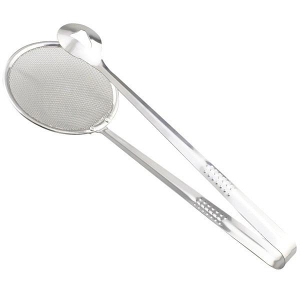 2412 2In1 Stainless Steel Filter Spoon with Clip Food Kitchen Oil-Frying Multi-Functional - SkyShopy 2412 2In1 Stainless Steel Filter Spoon with Clip Food Kitchen Oil-Frying Multi-Functional - SkyShopy